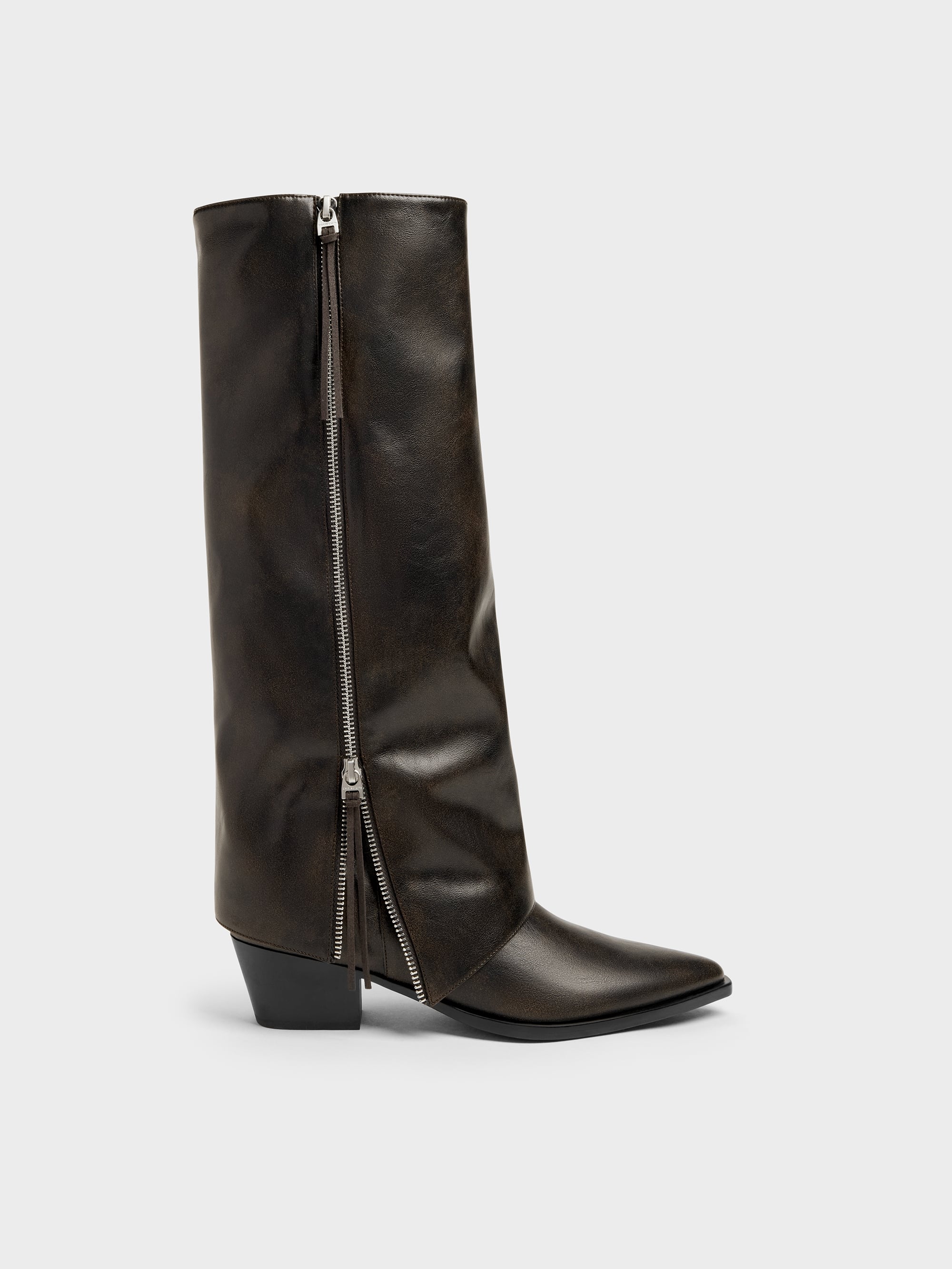 CHARLES & KEITH - Aether Tassel-Zip Knee-High Boots by Charles & Keith US
