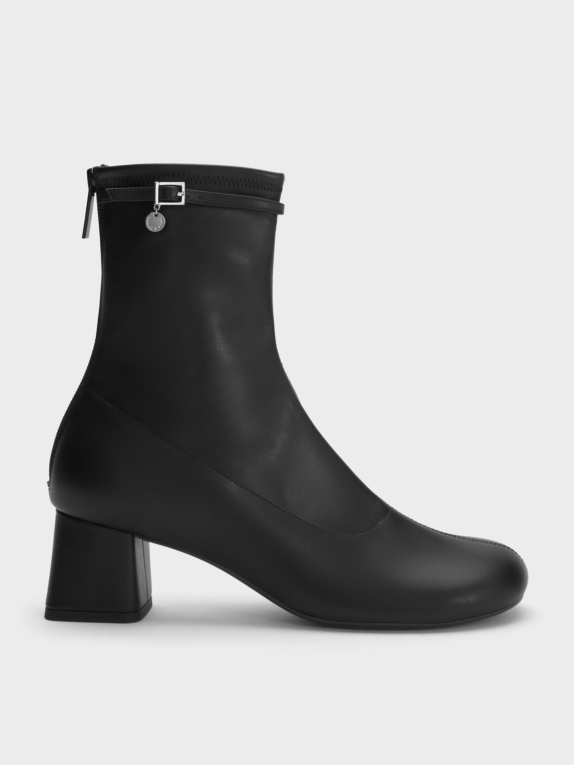 CHARLES & KEITH - Belted Block-Heel Ankle Boots by Charles & Keith US