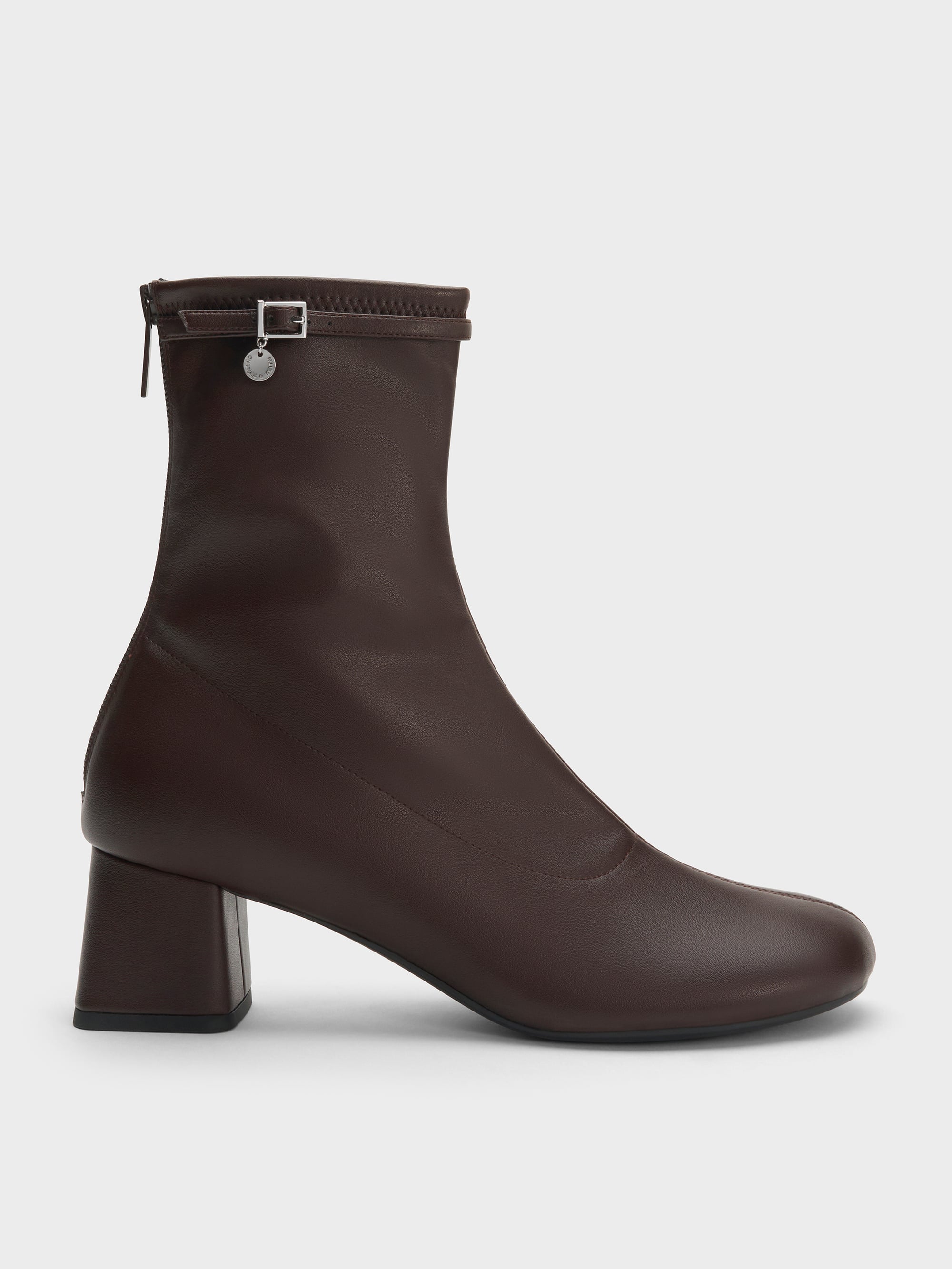 CHARLES & KEITH - Belted Block-Heel Ankle Boots by Charles & Keith US