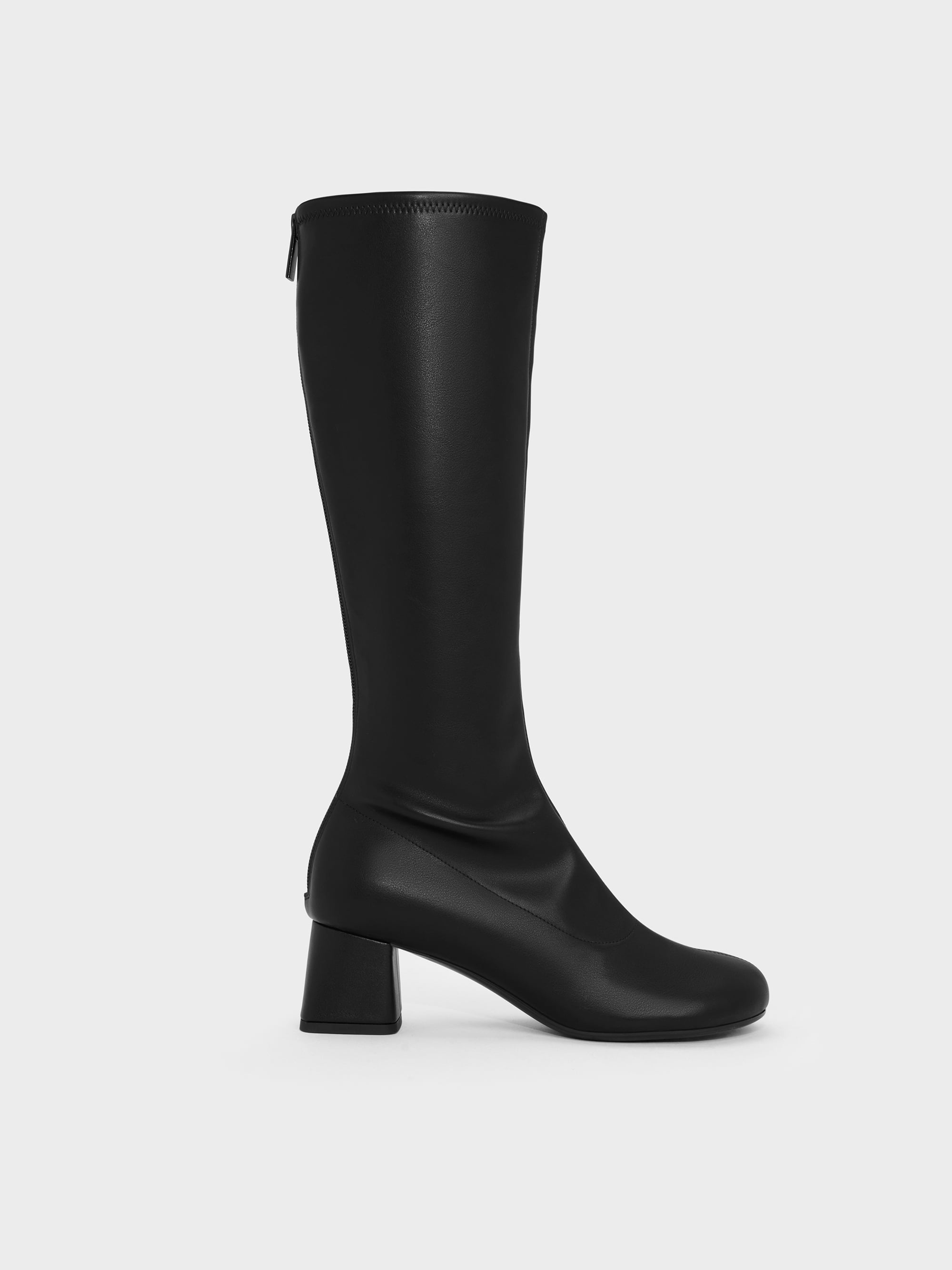 CHARLES & KEITH - Block-Heel Knee-High Boots by Charles & Keith US