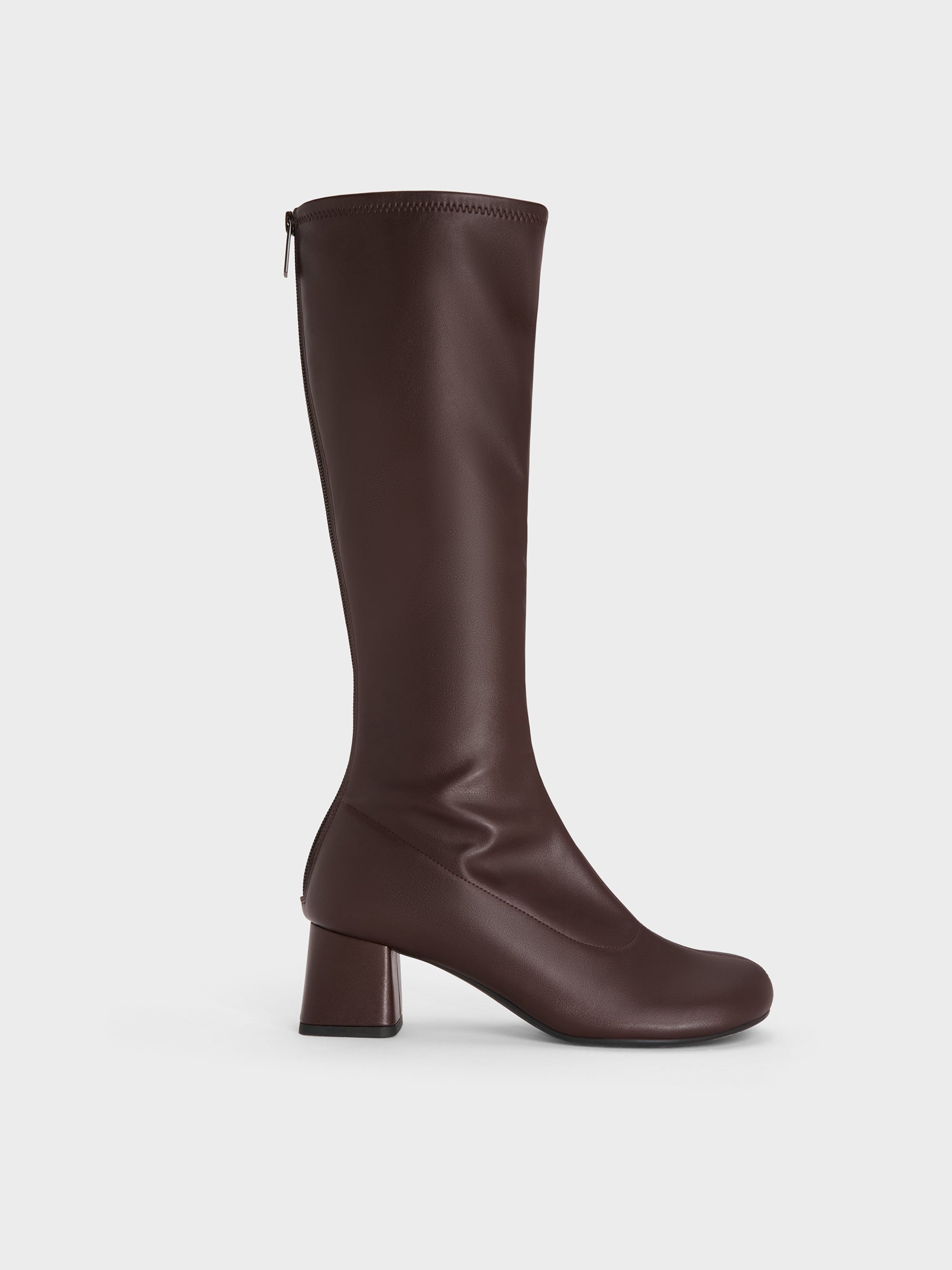 CHARLES & KEITH - Block-Heel Knee-High Boots by Charles & Keith US