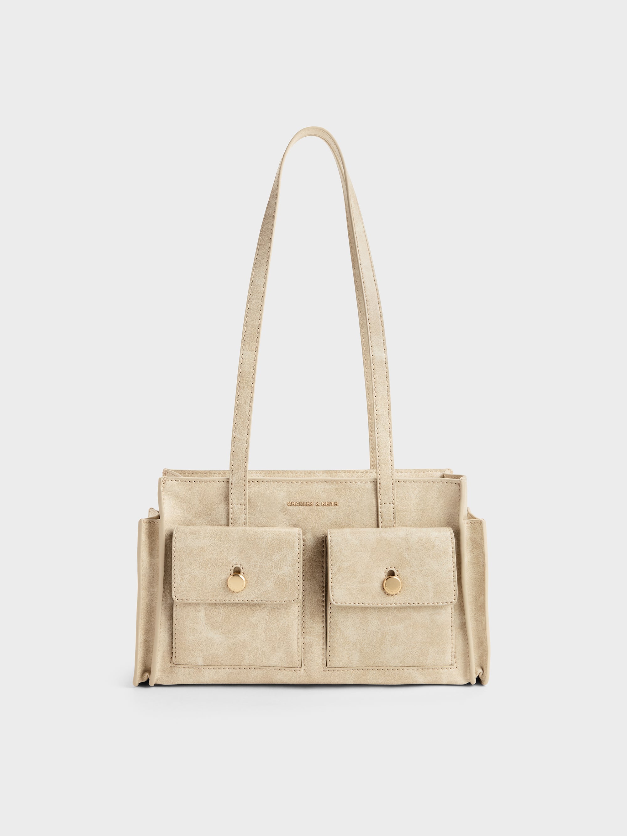 CHARLES & KEITH - Zevon Multi-Pocket Tote Bag by Charles & Keith US