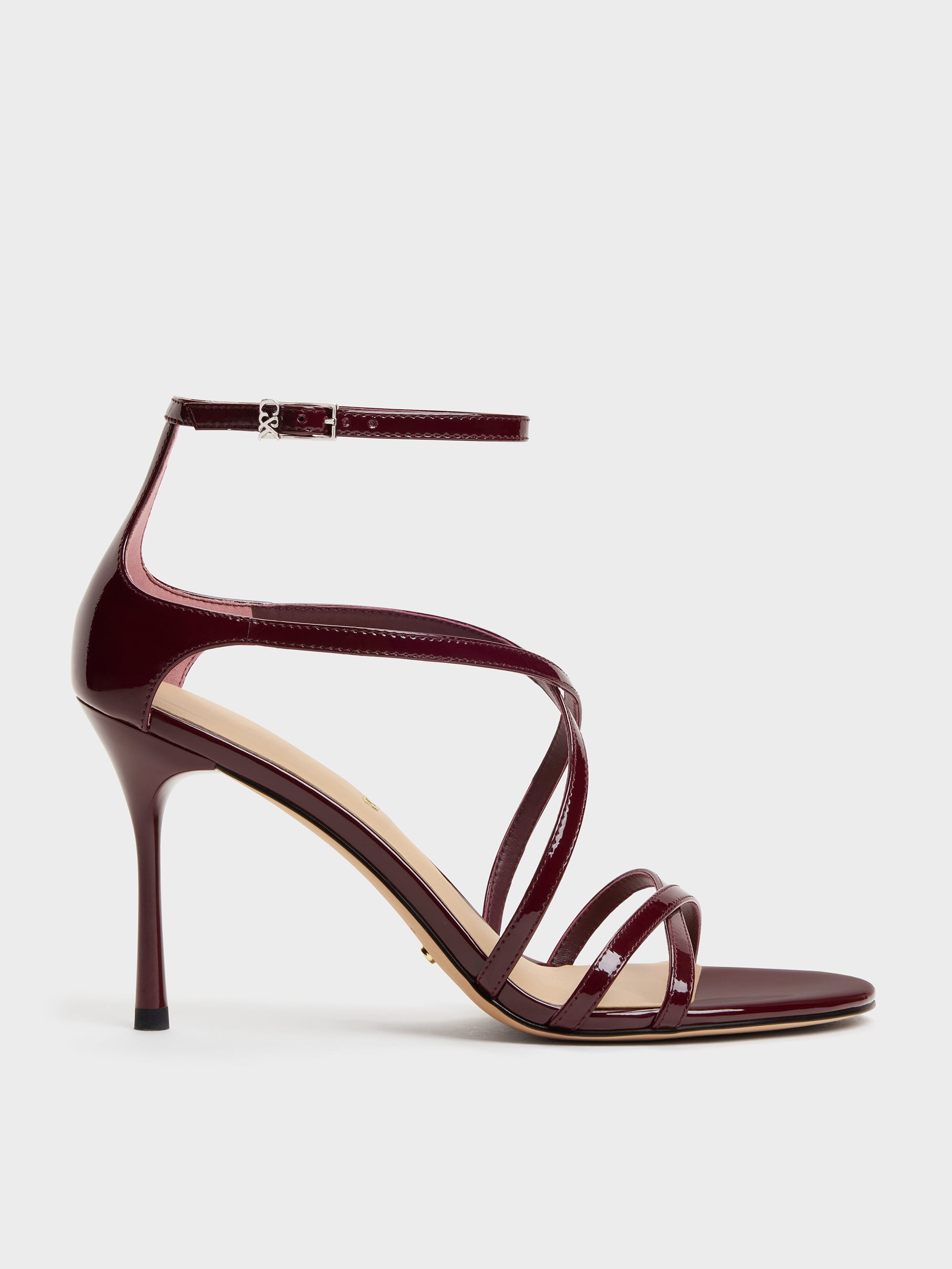 CHARLES & KEITH - Patent Leather Strappy Stiletto Sandals by Charles & Keith US