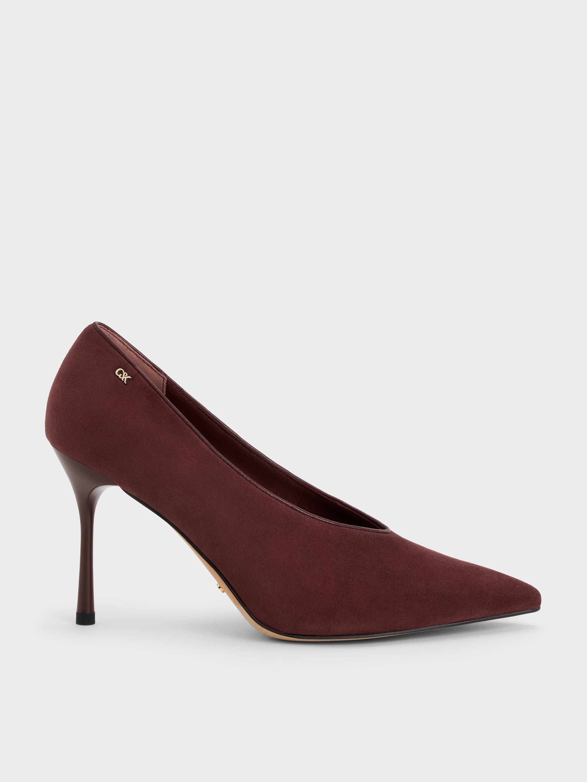 CHARLES & KEITH - Leather & Suede Pointed Pumps by Charles & Keith US