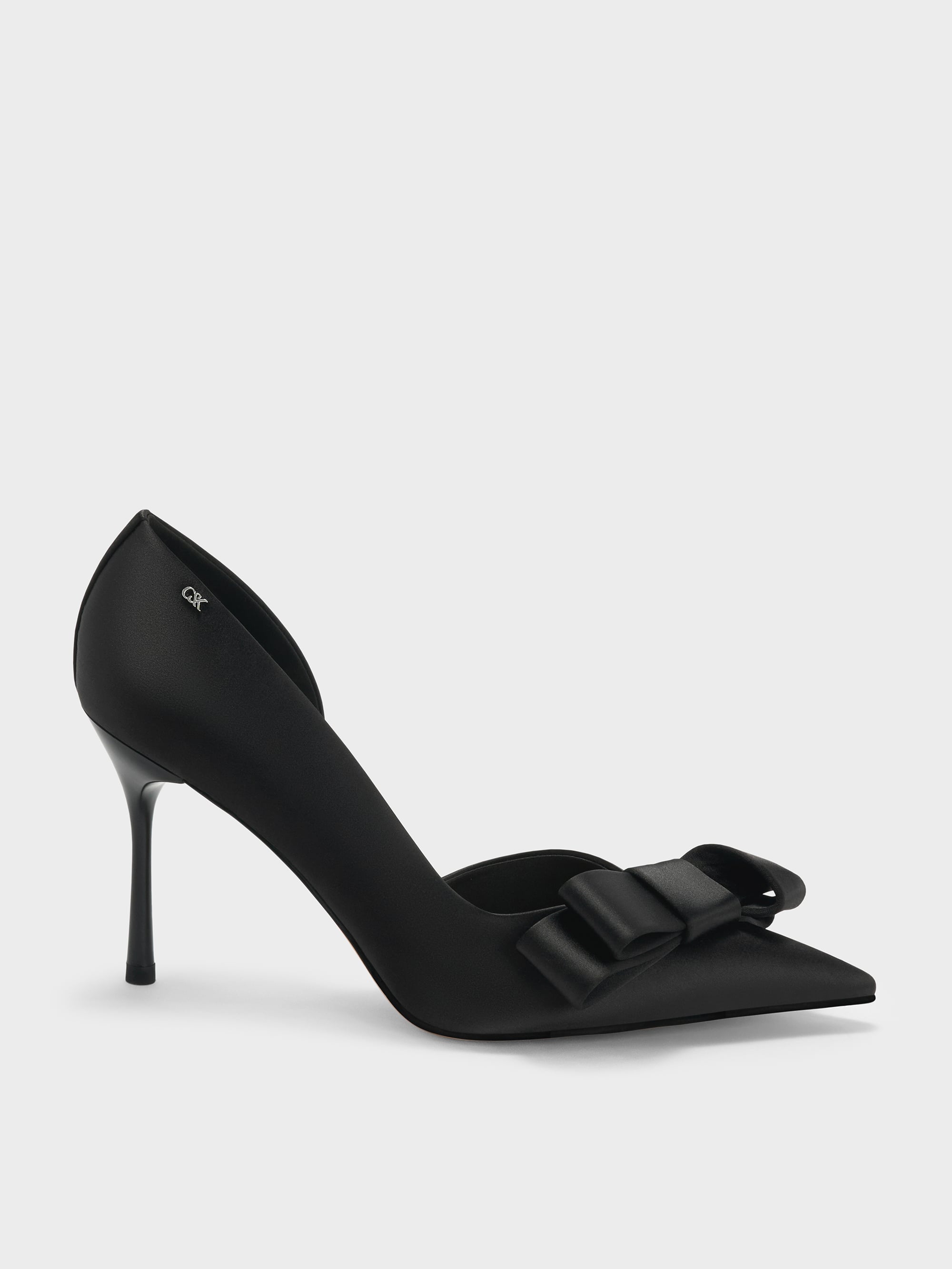 CHARLES & KEITH - Pleated-Bow Pointed D'Orsay Pumps by Charles & Keith US
