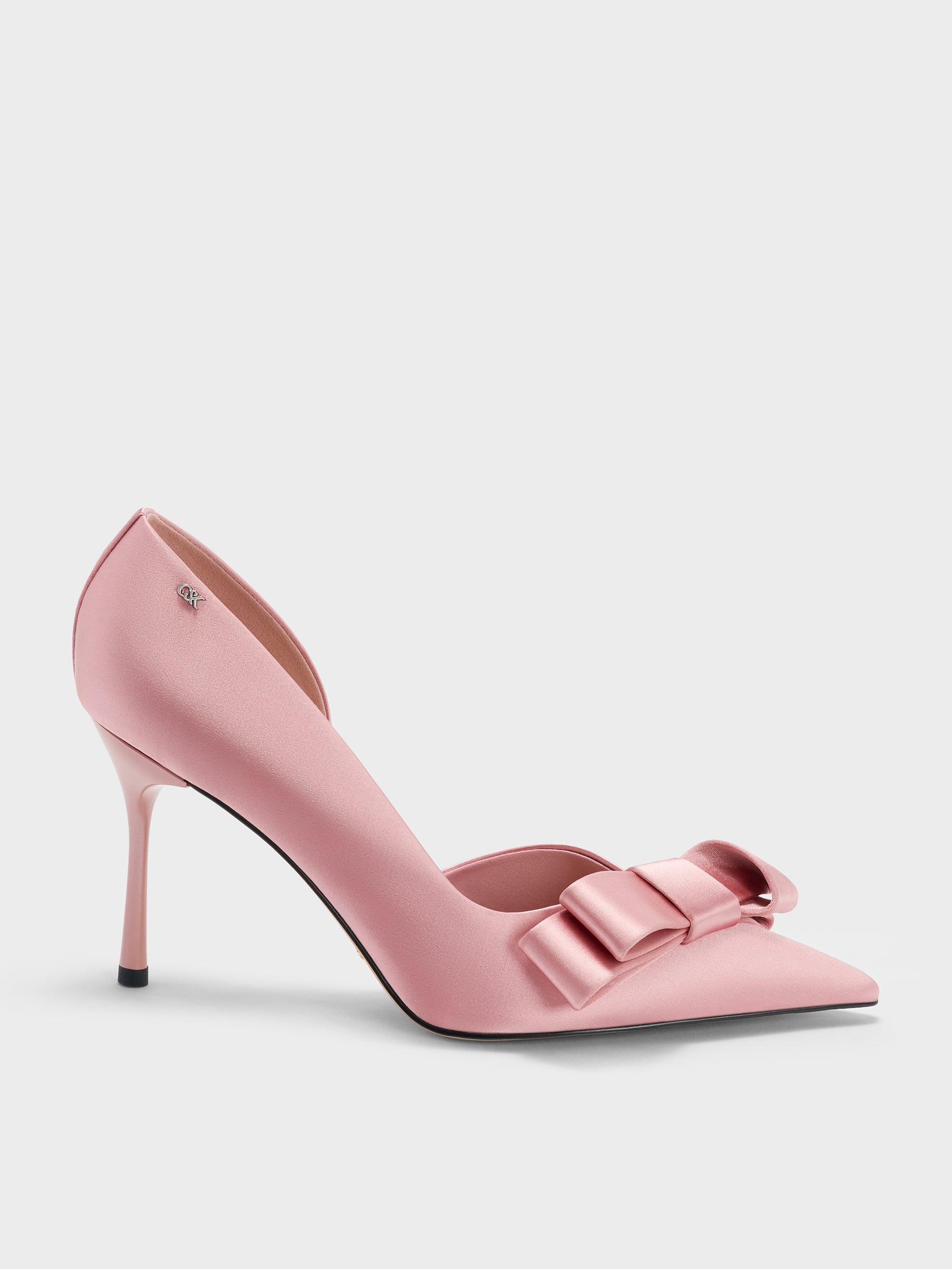 CHARLES & KEITH - Pleated-Bow Pointed D'Orsay Pumps by Charles & Keith US