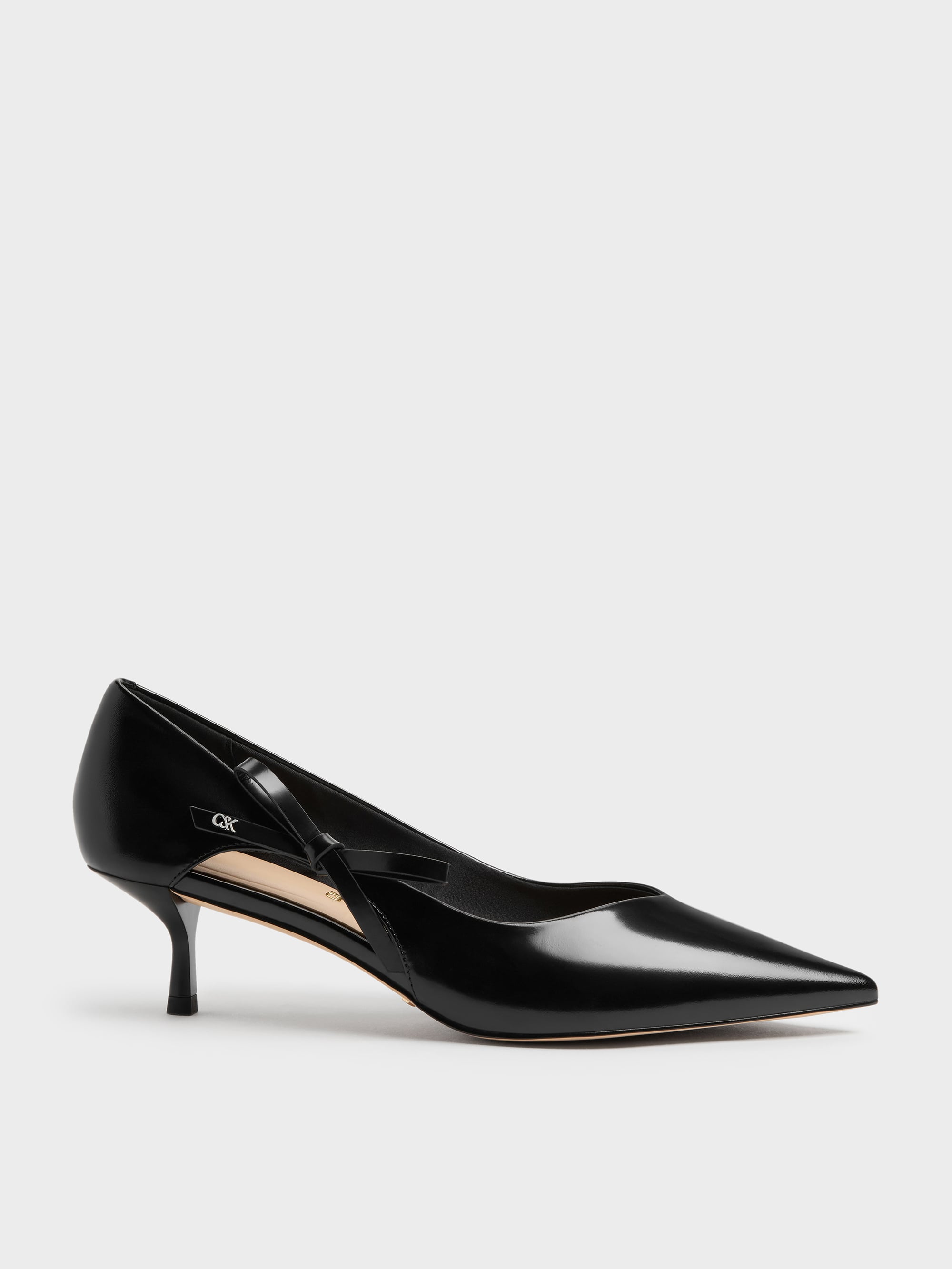 CHARLES & KEITH - Anastasia Leather Kitten Heels by Charles & Keith US