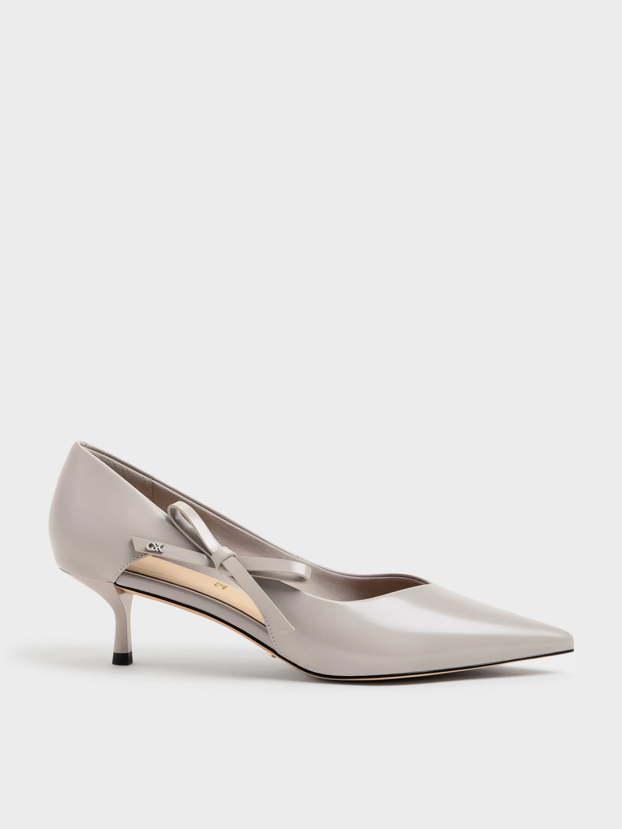 CHARLES & KEITH - Anastasia Leather Kitten Heels by Charles & Keith US