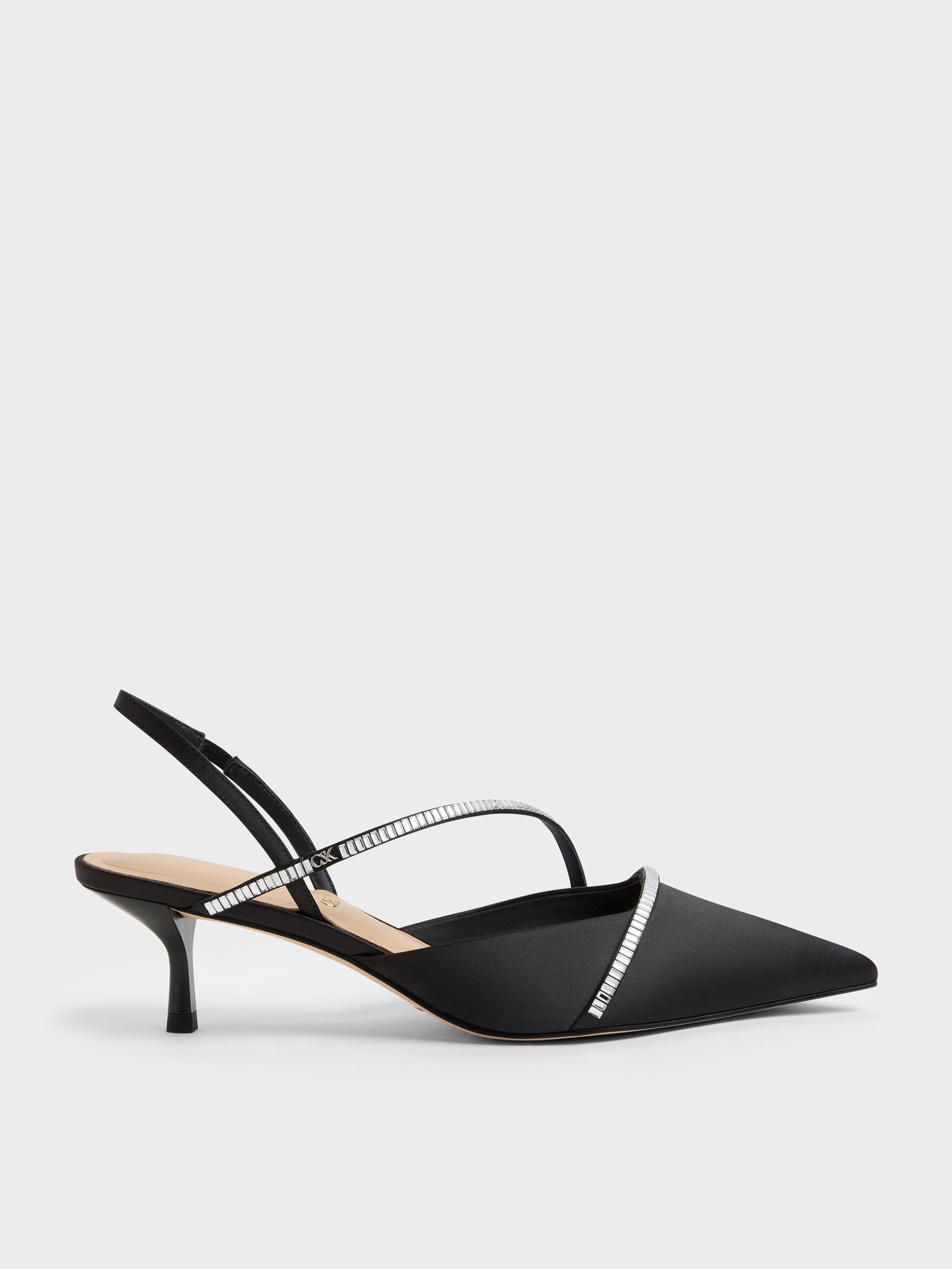 CHARLES & KEITH - Gem Slingback Kitten Heels by Charles & Keith US