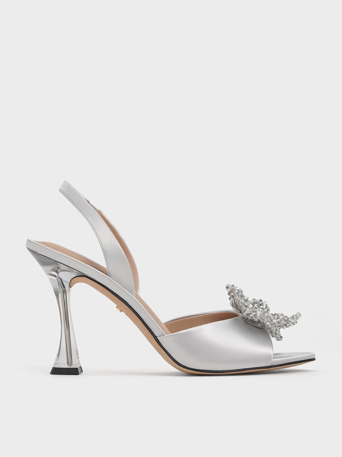 CHARLES & KEITH - Beaded Bow Slingback Pumps by Charles & Keith US