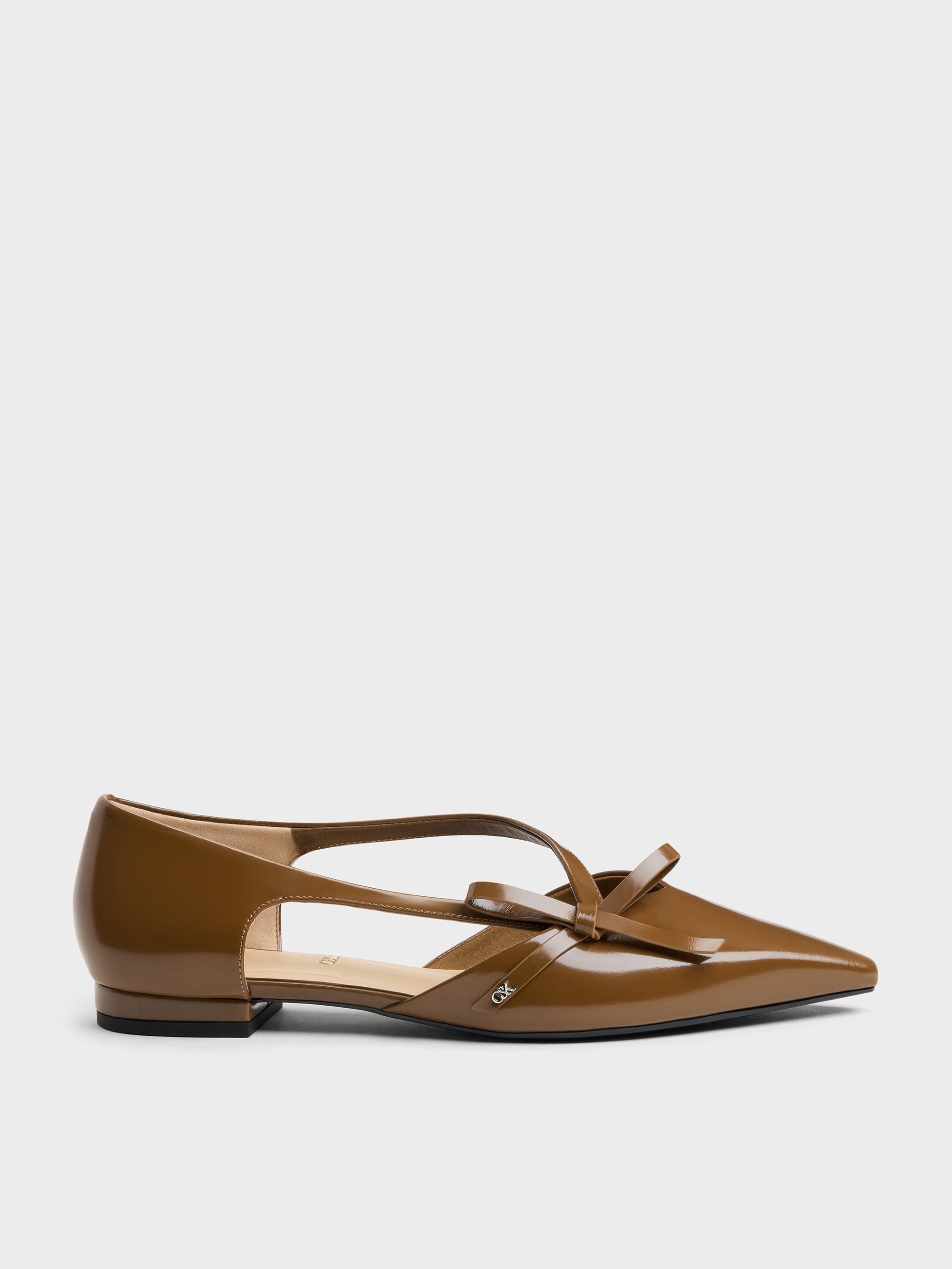CHARLES & KEITH - Anastasia Leather D'Orsay Flats by Charles & Keith US