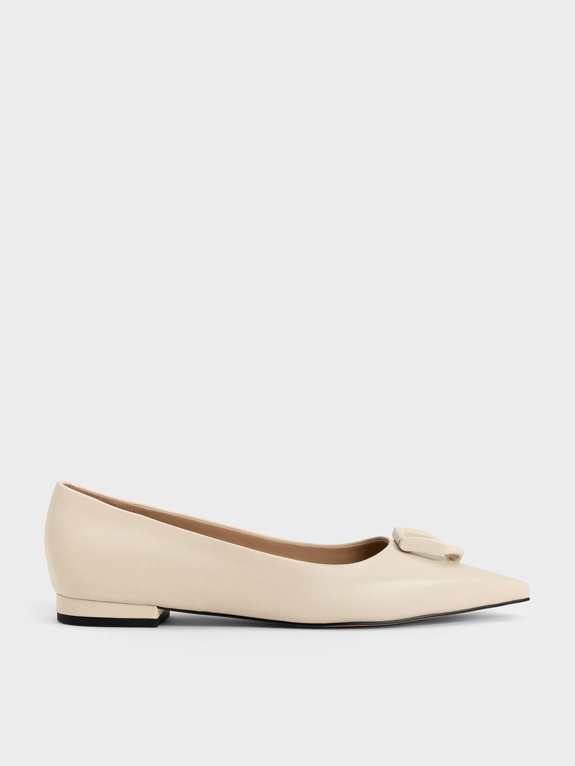 CHARLES & KEITH - Gabine Leather Ballerinas by Charles & Keith US