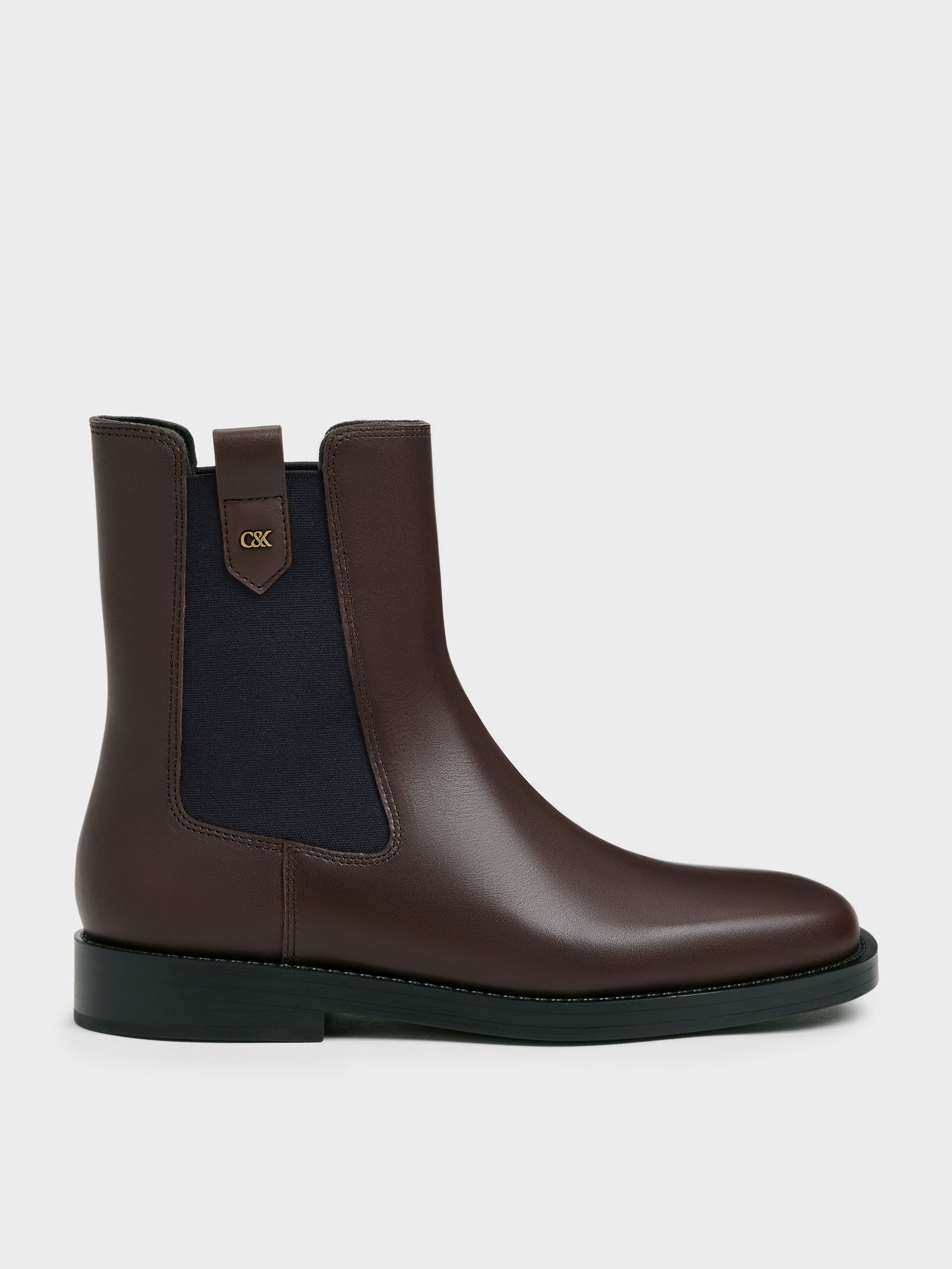 CHARLES & KEITH - Kallie Leather Chelsea Boots by Charles & Keith US