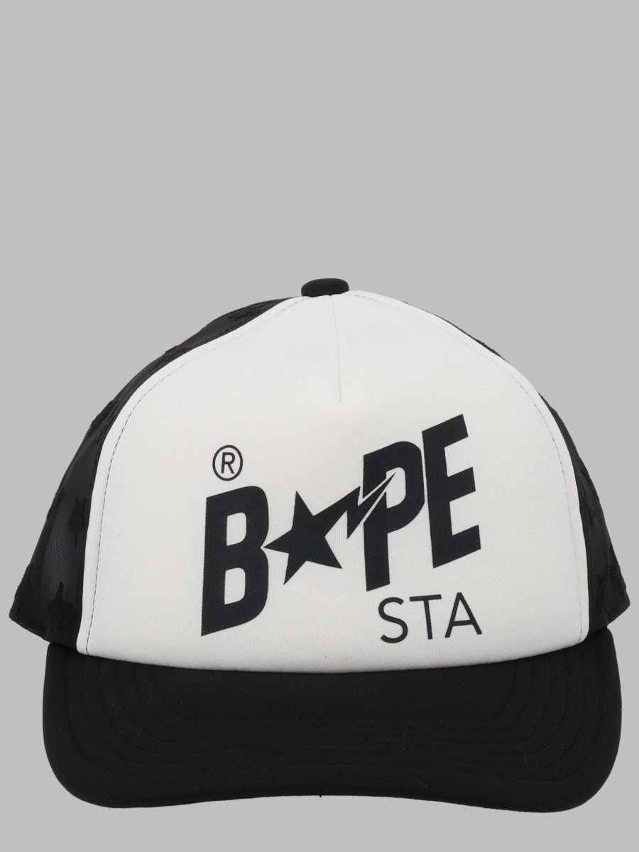 A Bathing Ape® 001CPM301004M_BLACK Baseball Cap — Black by A Bathing Ape®