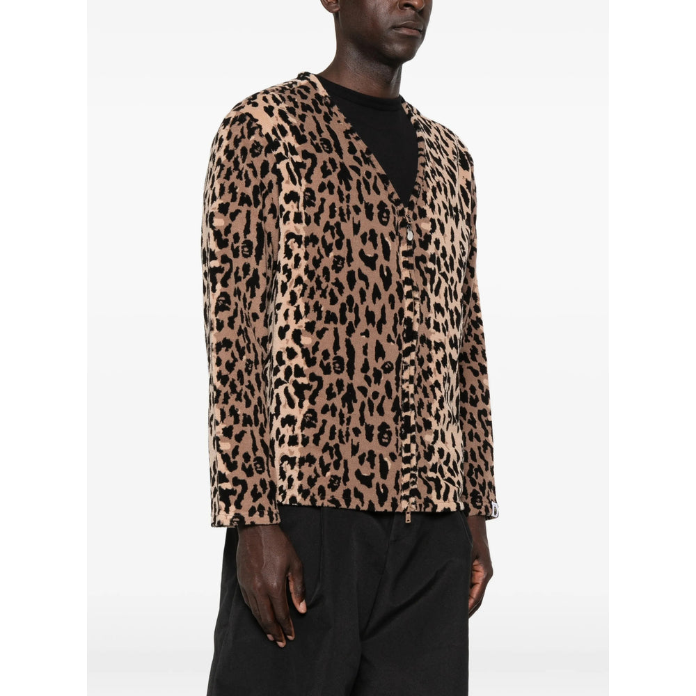 A Bathing Ape® Leopard Print Jacket — Brown, view 4