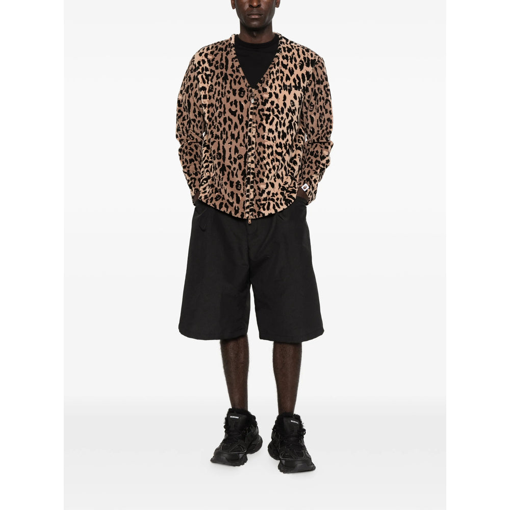 A Bathing Ape® Leopard Print Jacket — Brown, view 5