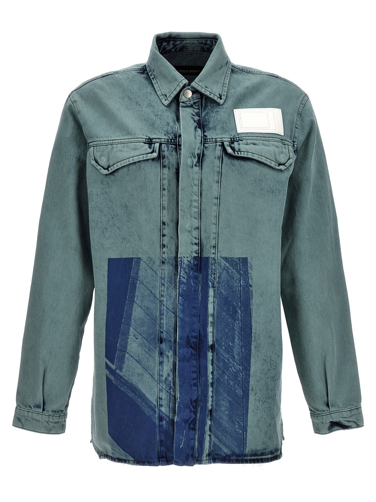 A-Cold-Wall* Bleached Overdyed Denim Shirt — Blue by A Cold Wall