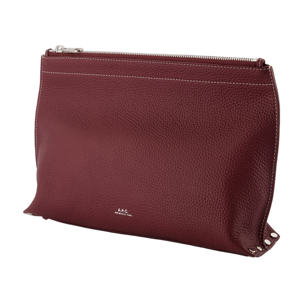 A.P.C. Clutch — Burgundy, view 2