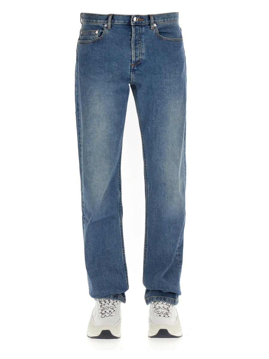 A.P.C. Cotton Straight Leg Jeans — Blue by A.p.c.