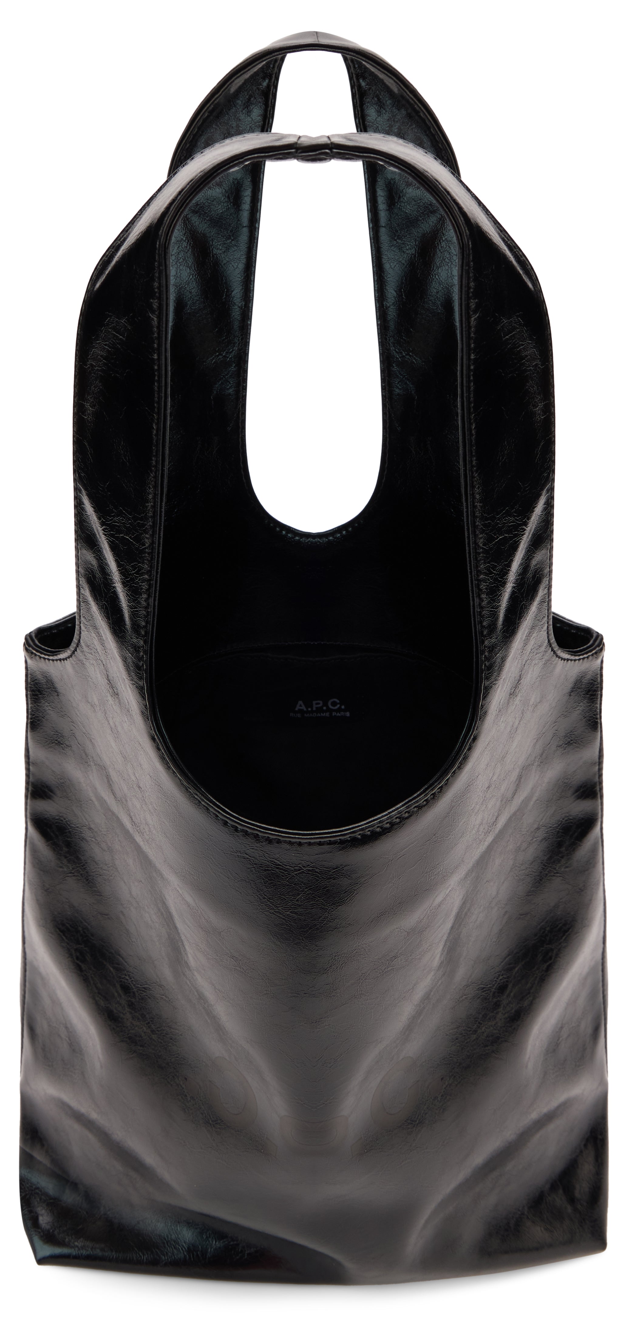 A.P.C. Ninon Synthetic Tote Bag — Black, view 5