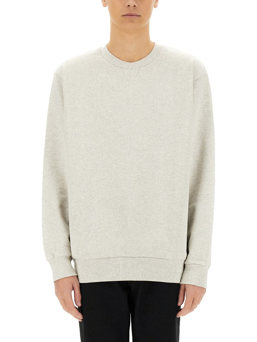 A.P.C. Logo Cotton Sweatshirt — Gray, view 3