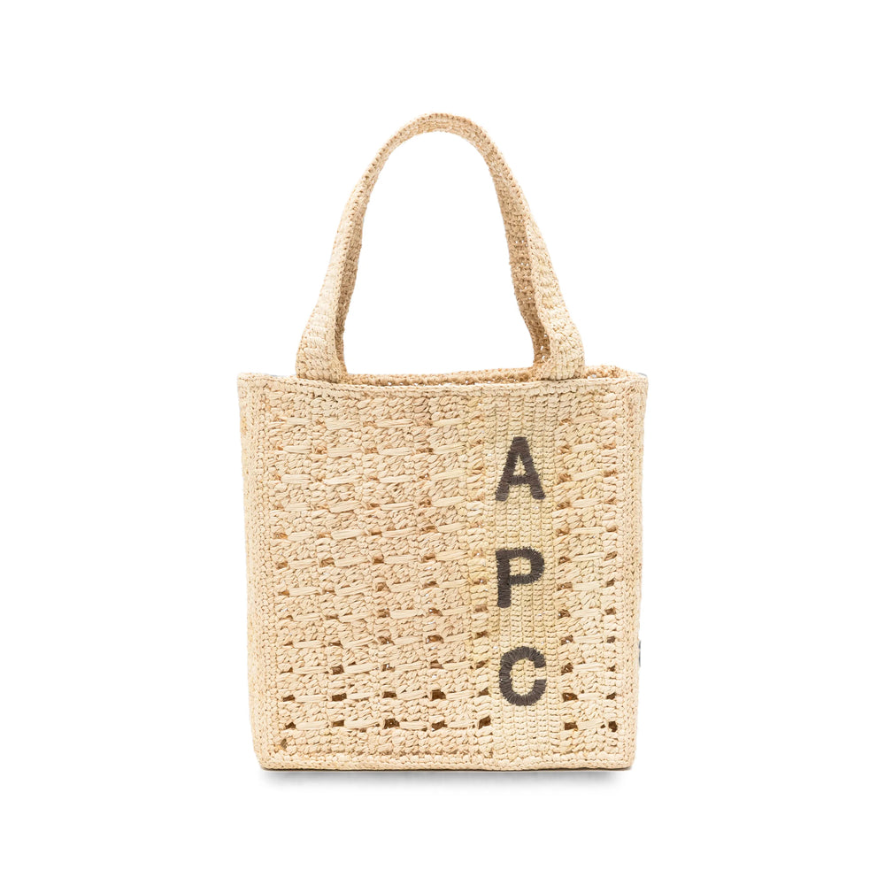 A.P.C. Woven Raffia Tote Bag — Beige by A.p.c.