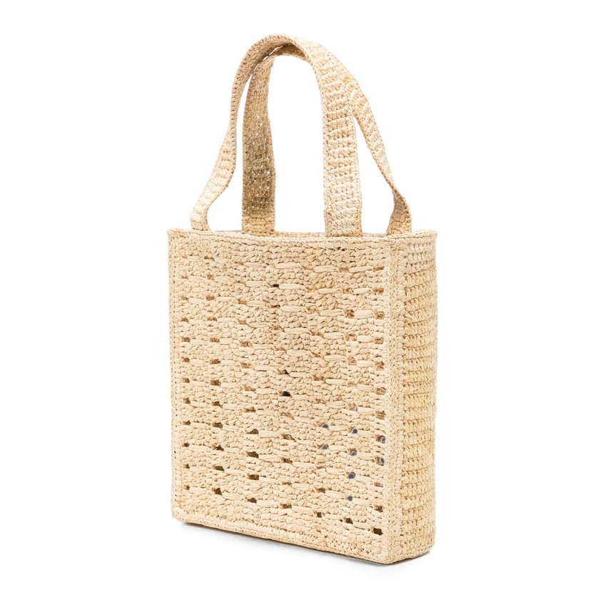 A.P.C. Woven Raffia Tote Bag — Beige, view 5