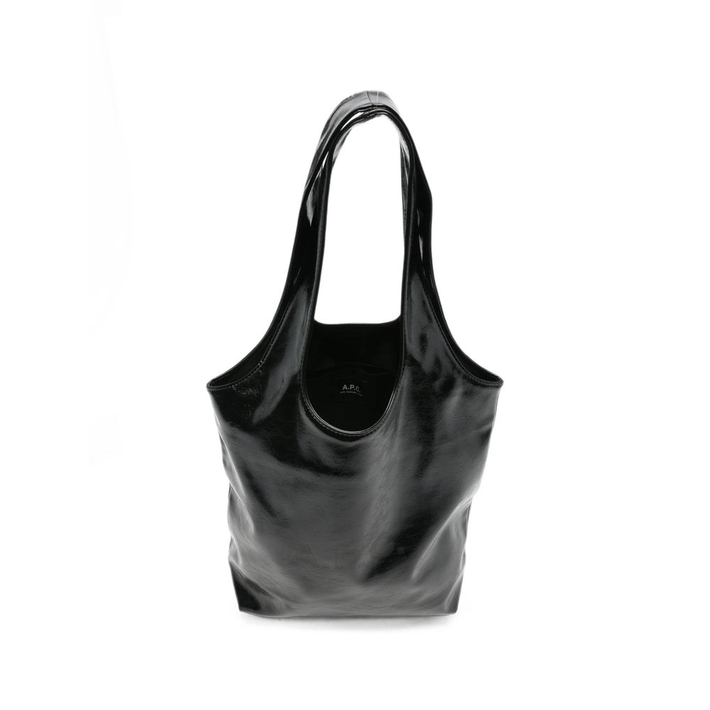 A.P.C. Patent Leather Tote Bag — Black, view 2