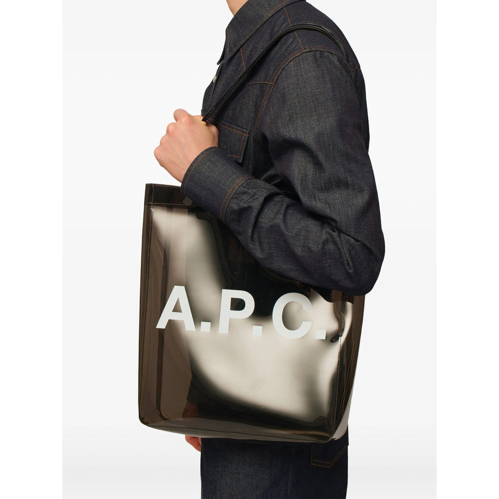 A.P.C. Transparent PVC Tote Bag — Gray, view 3