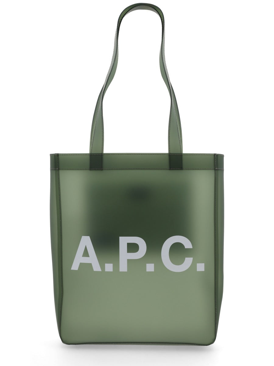 A.P.C. Thermoplastic Polyurethane Tote Bag — Green, view 2