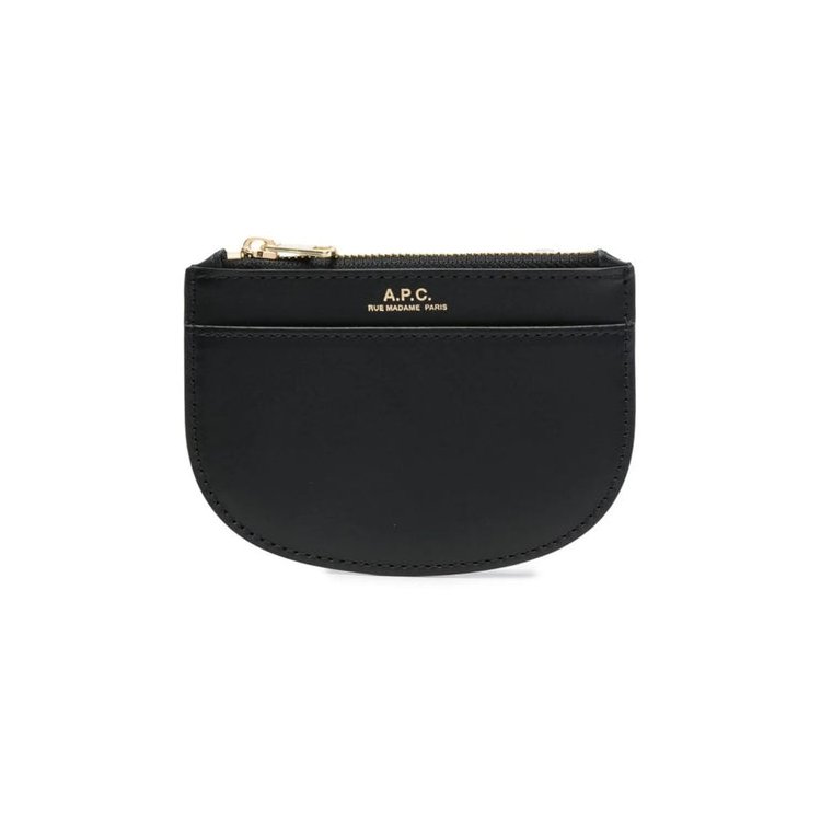 A.P.C. Calf Leather Zip Wallet — Black by A.p.c.