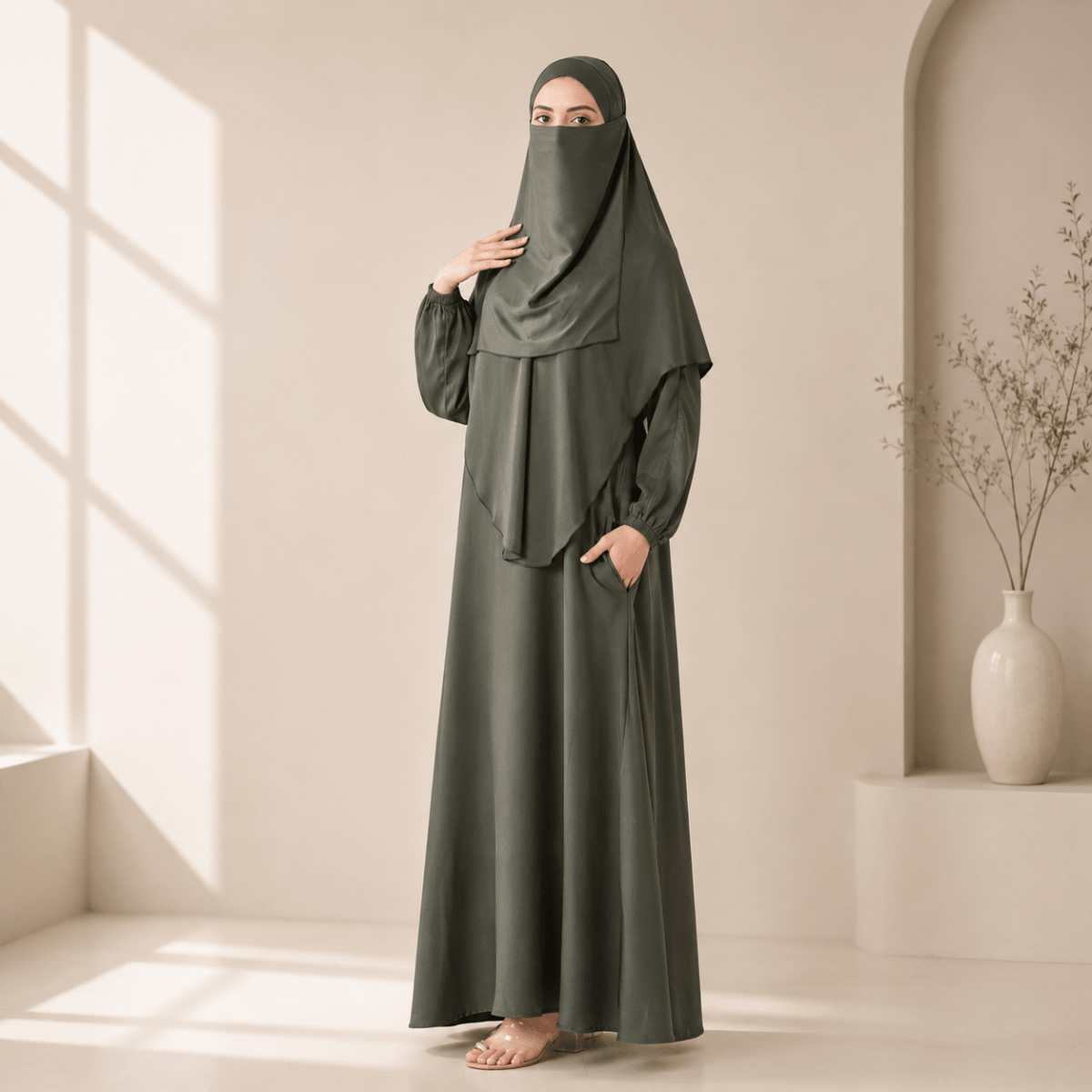 Abaya With Niqab and Khimar, view 3