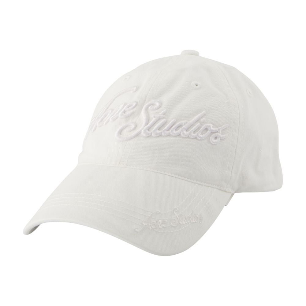 Acne Studios C40416-100 Cotton Twill Baseball Cap — White, view 2