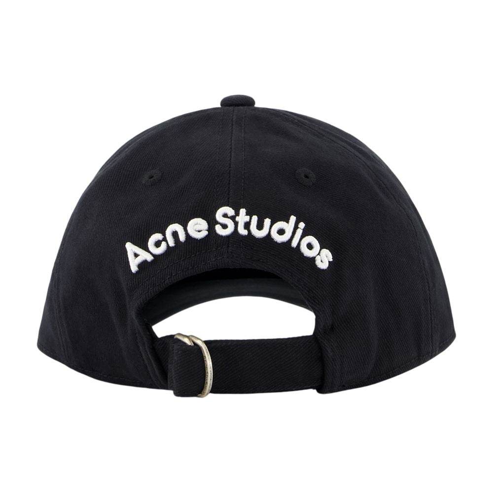 Acne Studios C40420-900 Logo-Embroidered Cotton Baseball Cap — Black by Acne Studios