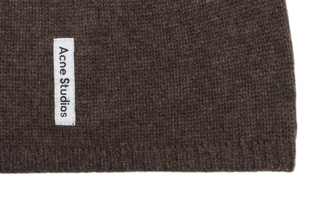 Acne Studios C40460-BZH Cashmere Fitted Beanie — Brown by Acne Studios