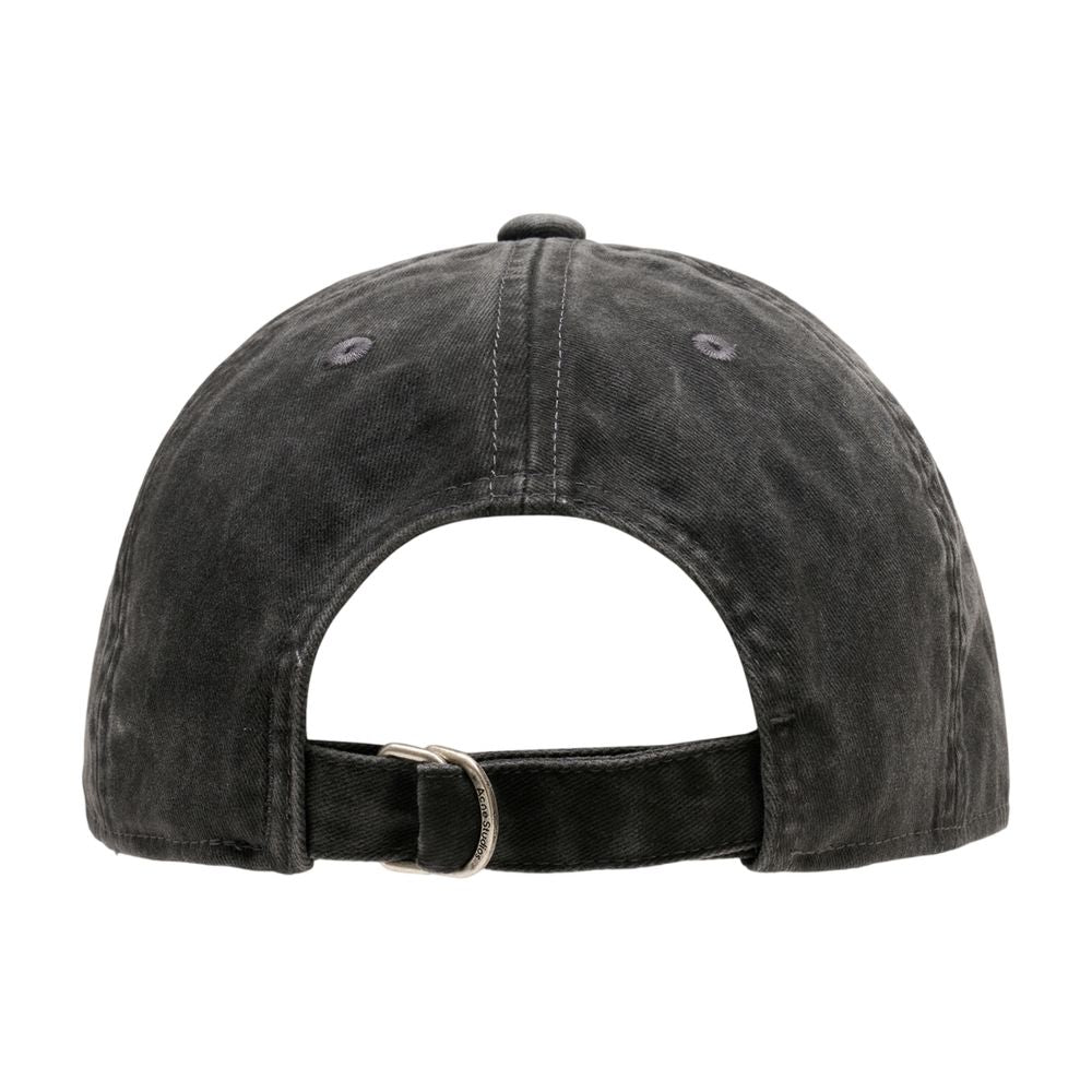 Acne Studios C40461-BM0 Washed Cotton Baseball Cap — Black by Acne Studios