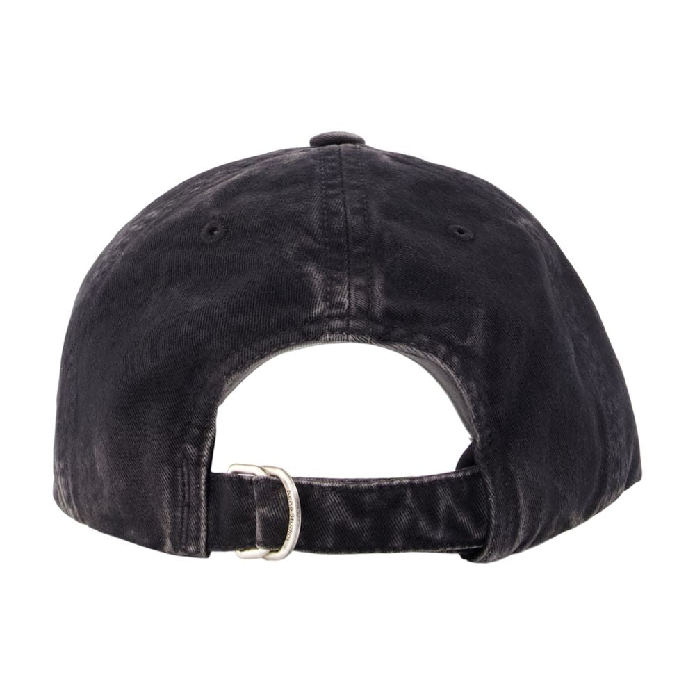 Acne Studios C40475-900 Cotton Logo Baseball Cap — Black, view 2