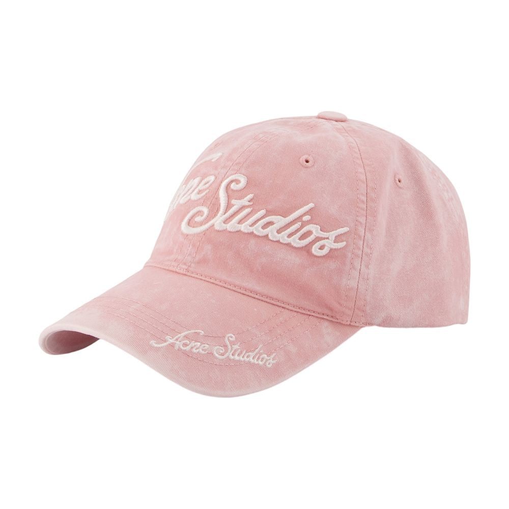 Acne Studios C40475-COA Embroidered Logo Cotton Baseball Cap — Pink by Acne Studios
