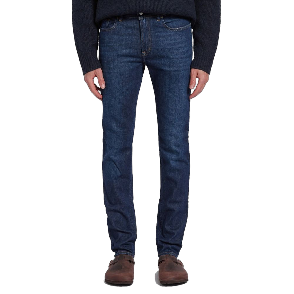 Acne Studios Cotton Slim Fit Jeans — Blue, view 2