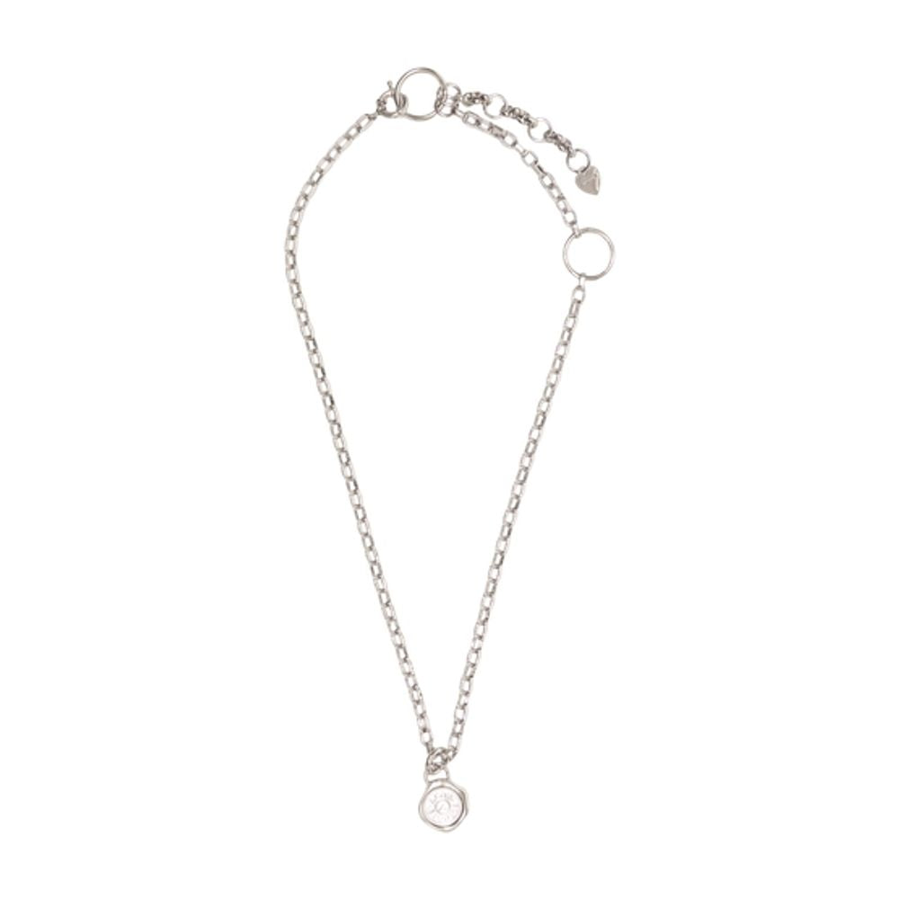 Acne Studios Logo Chain Pendant — Silver, view 2