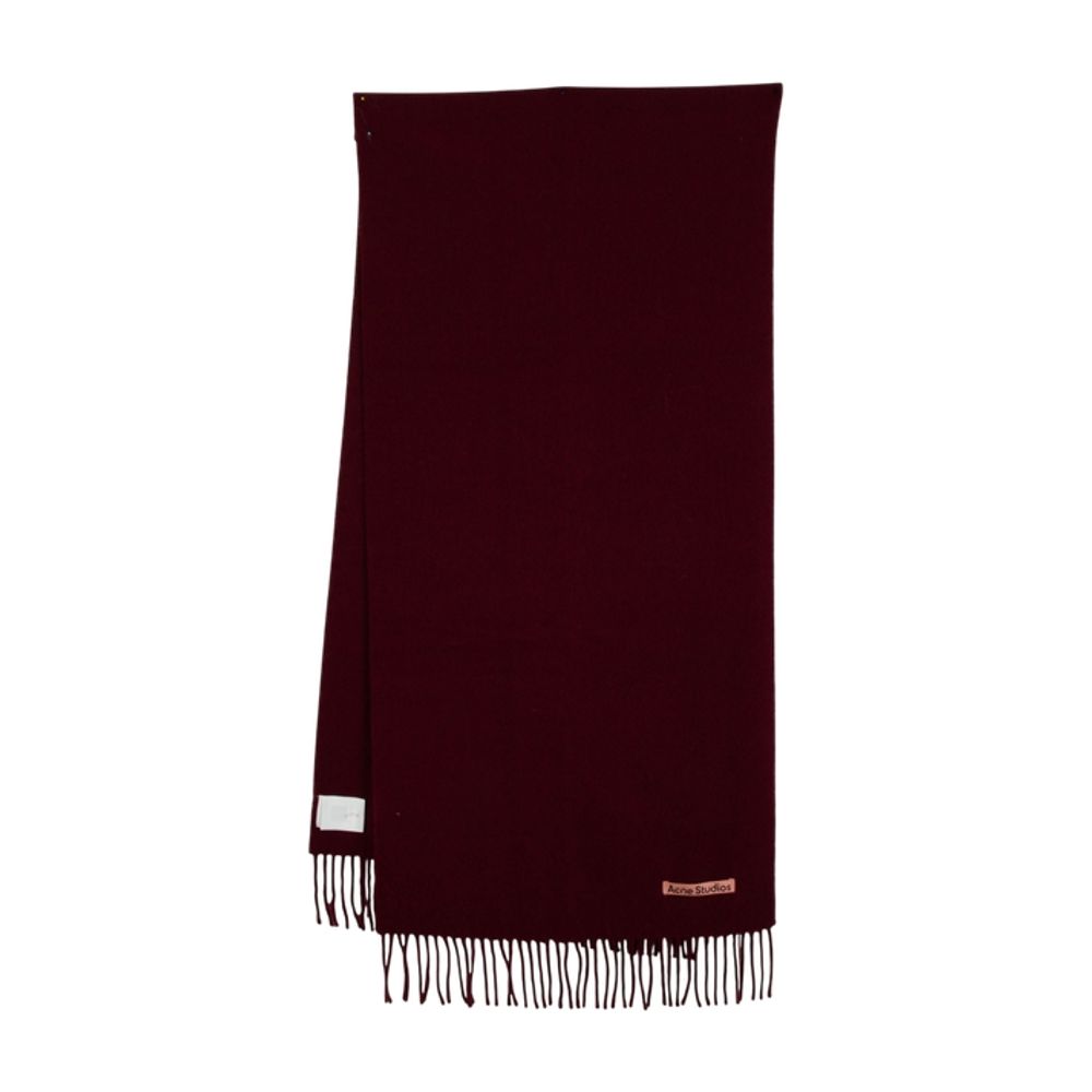 Acne Studios Wool Scarf — Burgundy, view 2