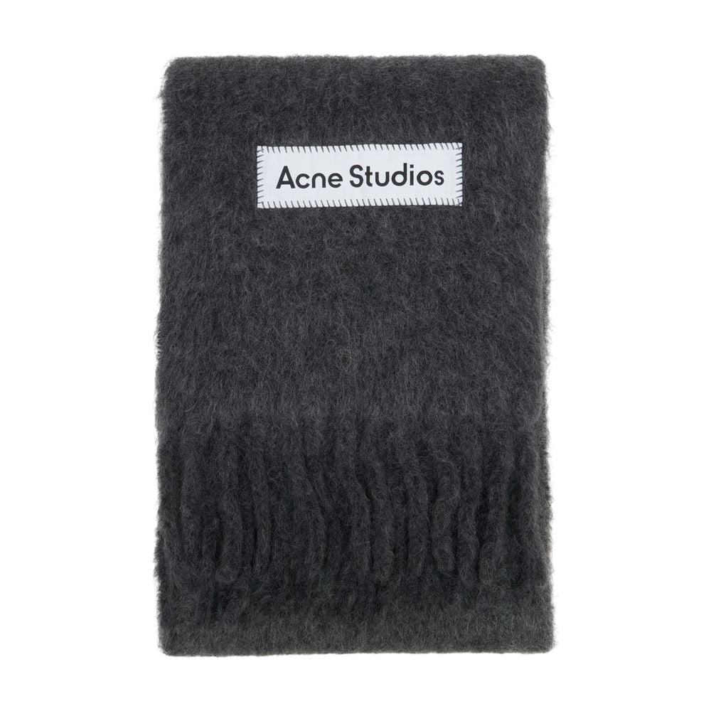 Acne Studios Wool Scarf — Gray, view 2