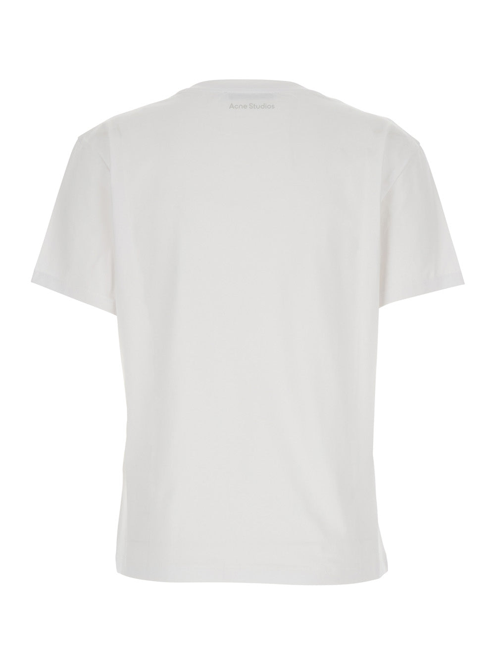 Acne Studios Logo-Patch Organic Cotton T-Shirt — White, view 2