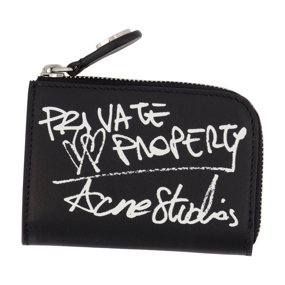 Acne Studios Printed Calfskin Wallet — Black by Acne Studios