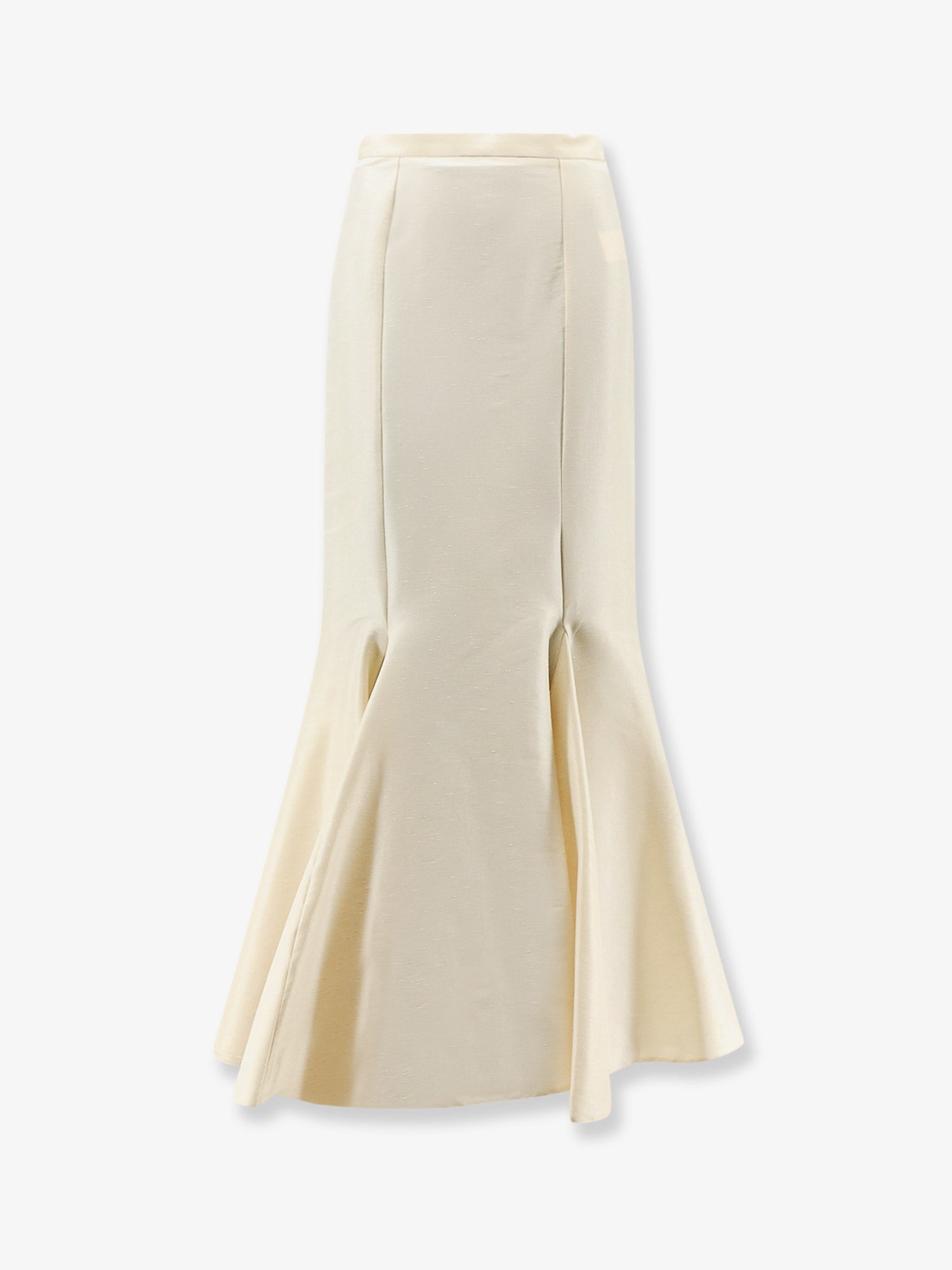 Actualee Shantung Crepe Skirt — Beige by Actualee