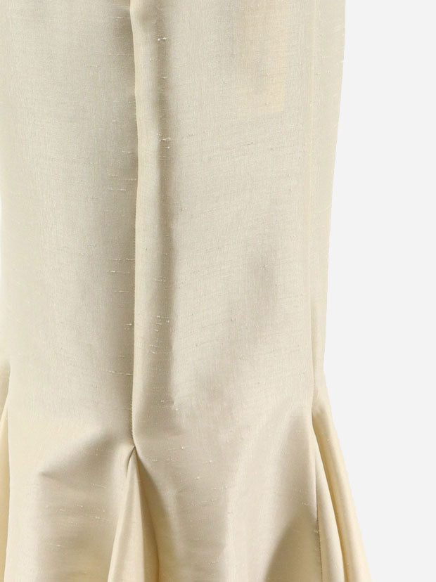 Actualee Shantung Crepe Skirt — Beige, view 5
