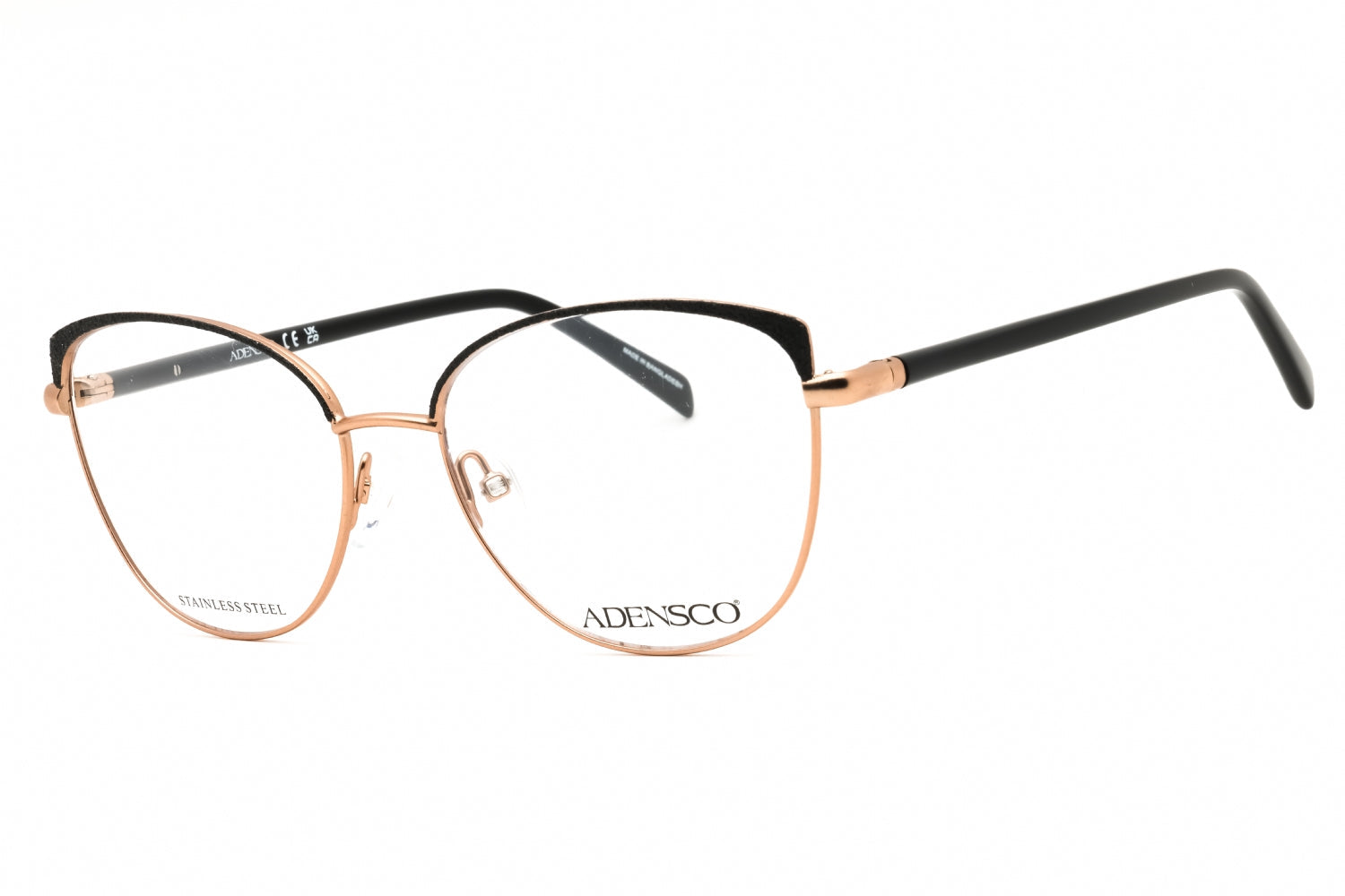 Adensco AD253 Cat Eye Metal Frame Eyeglasses — Rose Gold by Adensco