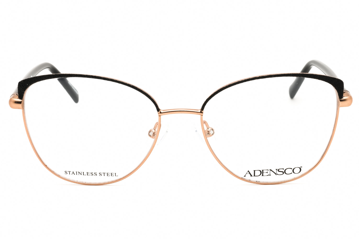 Adensco AD253 Cat Eye Metal Frame Eyeglasses — Rose Gold, view 2