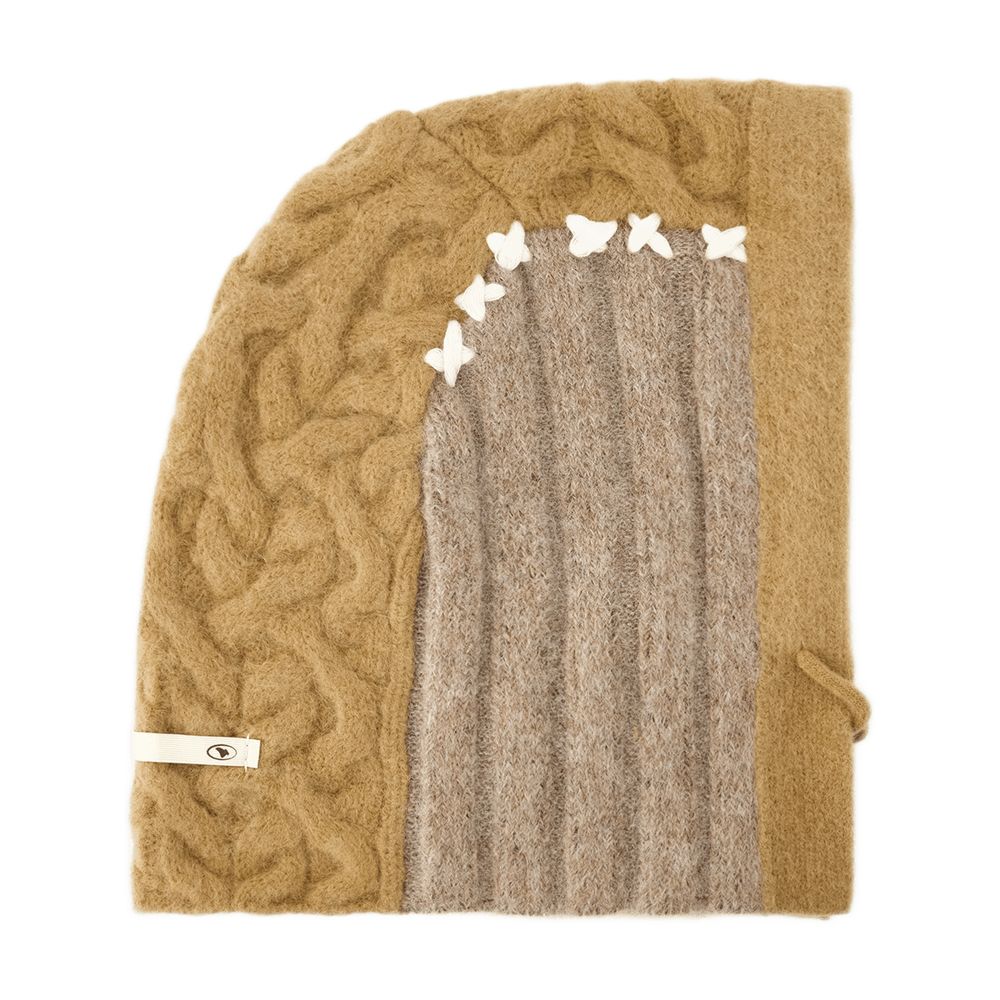 Ader Error BMADFWHW0101BR Quilted Nylon Beanie — Brown by Ader Error