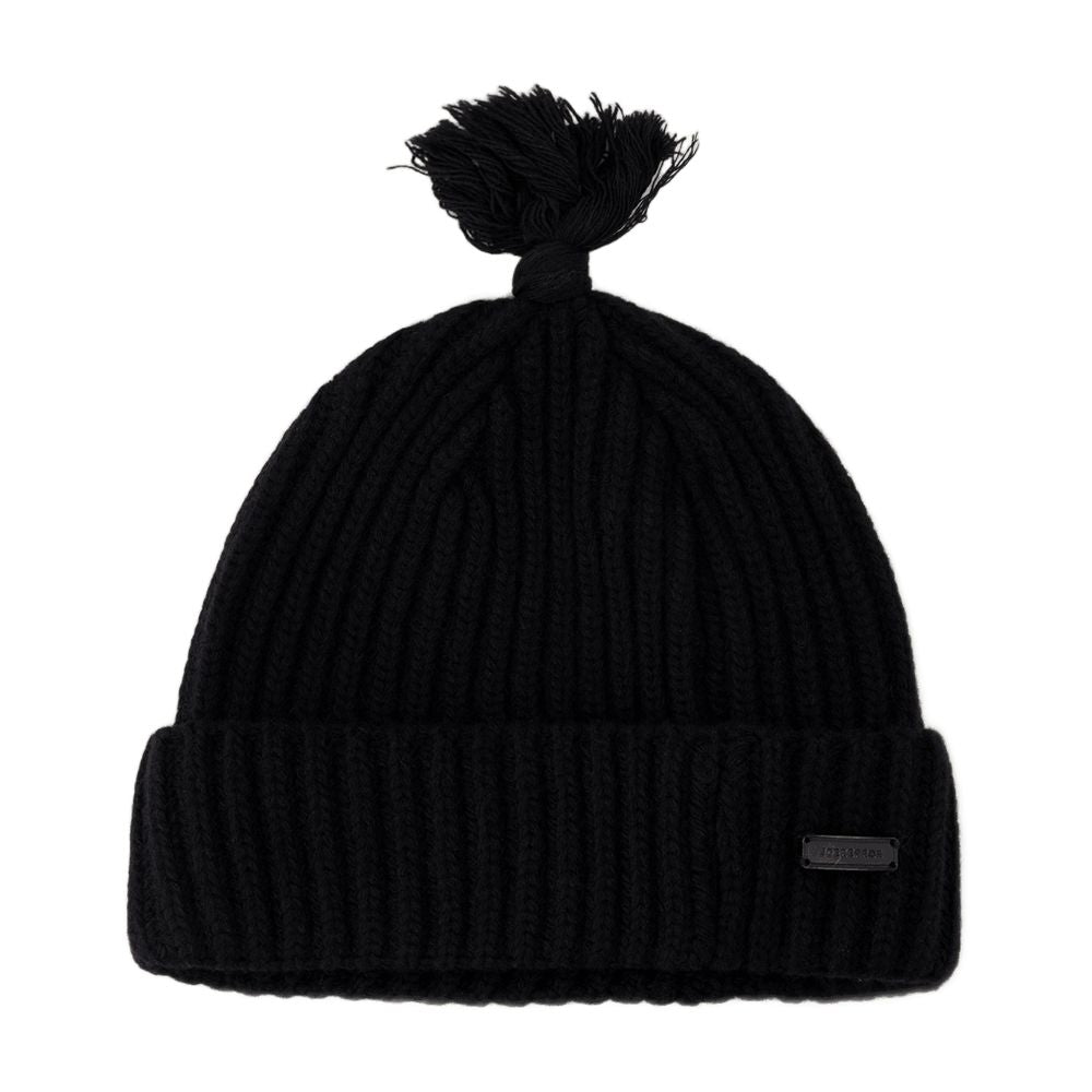 Ader Error BMADFWHW0505BK Ribbed Wool Beanie — Black by Ader Error